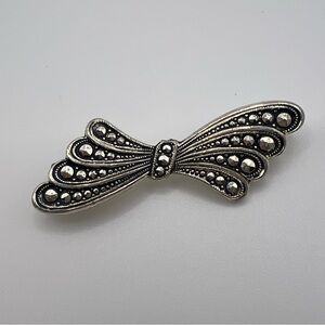 Vintage Marcasite Bow Brooch